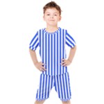 Blue Stripes, Sticker, Stickers Kids  T-Shirt and Shorts Set