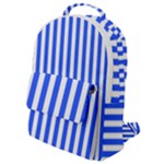 Blue Stripes, Sticker, Stickers Flap Pocket Backpack (Small)