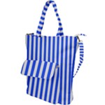 Blue Stripes, Sticker, Stickers Shoulder Tote Bag