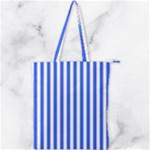 Blue Stripes, Sticker, Stickers Double Zip Up Tote Bag