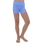 Blue Stripes, Sticker, Stickers Kids  Lightweight Velour Yoga Shorts