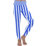 Blue Stripes, Sticker, Stickers Kids  Lightweight Velour Classic Yoga Leggings