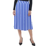 Blue Stripes, Sticker, Stickers Classic Velour Midi Skirt 