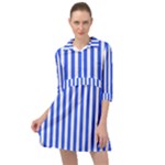 Blue Stripes, Sticker, Stickers Mini Skater Shirt Dress