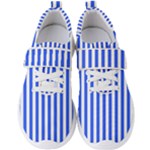 Blue Stripes, Sticker, Stickers Men s Velcro Strap Shoes