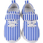 Blue Stripes, Sticker, Stickers Kids  Velcro Strap Shoes