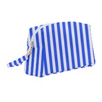 Blue Stripes, Sticker, Stickers Wristlet Pouch Bag (Medium)