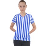 Blue Stripes, Sticker, Stickers Short Sleeve Zip Up Jacket