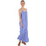 Blue Stripes, Sticker, Stickers Cami Maxi Ruffle Chiffon Dress