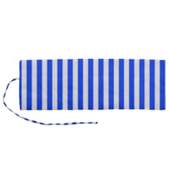 Blue Stripes, Sticker, Stickers Roll Up Canvas Pencil Holder (M) from ArtsNow.com