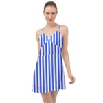 Blue Stripes, Sticker, Stickers Summer Time Chiffon Dress