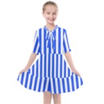 Blue Stripes, Sticker, Stickers Kids  All Frills Chiffon Dress