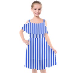 Kids  Cut Out Shoulders Chiffon Dress 