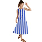 Blue Stripes, Sticker, Stickers Summer Maxi Dress