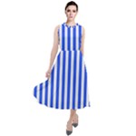 Blue Stripes, Sticker, Stickers Round Neck Boho Dress