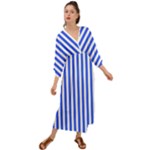 Blue Stripes, Sticker, Stickers Grecian Style  Maxi Dress