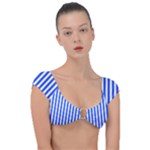 Blue Stripes, Sticker, Stickers Cap Sleeve Ring Bikini Top