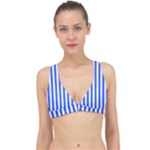 Blue Stripes, Sticker, Stickers Classic Banded Bikini Top