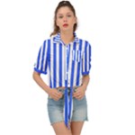 Blue Stripes, Sticker, Stickers Tie Front Shirt 