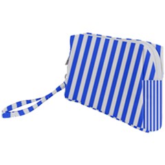 Blue Stripes, Sticker, Stickers Wristlet Pouch Bag (Small) from ArtsNow.com