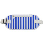 Blue Stripes, Sticker, Stickers Rounded Waist Pouch