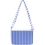 Blue Stripes, Sticker, Stickers Double Gusset Crossbody Bag