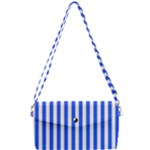 Blue Stripes, Sticker, Stickers Removable Strap Clutch Bag