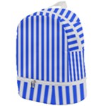 Blue Stripes, Sticker, Stickers Zip Bottom Backpack