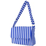 Blue Stripes, Sticker, Stickers Full Print Messenger Bag (L)