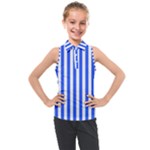 Blue Stripes, Sticker, Stickers Kids  Sleeveless Polo T-Shirt