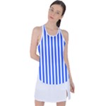 Blue Stripes, Sticker, Stickers Racer Back Mesh Tank Top