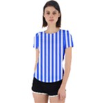 Blue Stripes, Sticker, Stickers Back Cut Out Sport T-Shirt