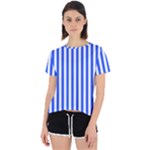 Blue Stripes, Sticker, Stickers Open Back Sport T-Shirt