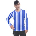 Blue Stripes, Sticker, Stickers Men s Pique Long Sleeve T-Shirt