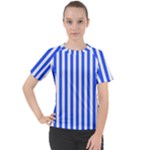 Blue Stripes, Sticker, Stickers Women s Sport Raglan T-Shirt