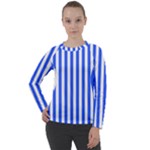 Blue Stripes, Sticker, Stickers Women s Long Sleeve Raglan T-Shirt