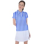 Blue Stripes, Sticker, Stickers Women s Polo T-Shirt