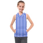 Blue Stripes, Sticker, Stickers Kids  Sleeveless Hoodie