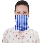 Blue Stripes, Sticker, Stickers Face Covering Bandana (Adult)