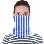 Blue Stripes, Sticker, Stickers Face Seamless Bandana (Adult)