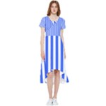 Blue Stripes, Sticker, Stickers High Low Boho Dress