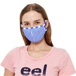 Blue Stripes, Sticker, Stickers Crease Cloth Face Mask (Adult)