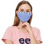 Blue Stripes, Sticker, Stickers Fitted Cloth Face Mask (Adult)