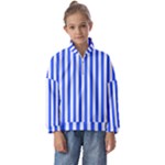 Blue Stripes, Sticker, Stickers Kids  Half Zip Hoodie