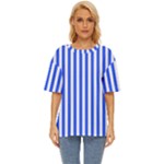 Blue Stripes, Sticker, Stickers Oversized Basic T-Shirt