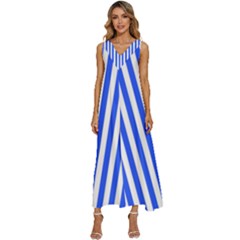 V-Neck Sleeveless Wide Leg Pants Overalls 