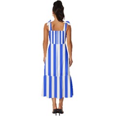 Tie-Strap Tiered Midi Chiffon Dress 