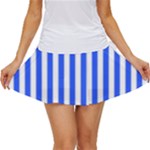 Blue Stripes, Sticker, Stickers Women s Skort