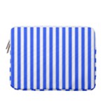 Blue Stripes, Sticker, Stickers 13  Vertical Laptop Sleeve Case With Pocket