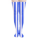 Blue Stripes, Sticker, Stickers Thigh High Stockings